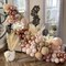 Retro Blush Pink Balloons Set, 60PCS Dusty Pink Birthday Balloons, 12Inch Chrome Rose Gold Balloons Beige Nude Latex Balloon for Girls Birthday Bridal Baby Shower Wedding Boho Party Decoration